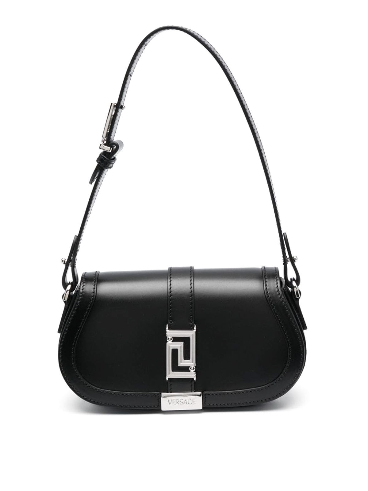 Versace Leather Bag In Black