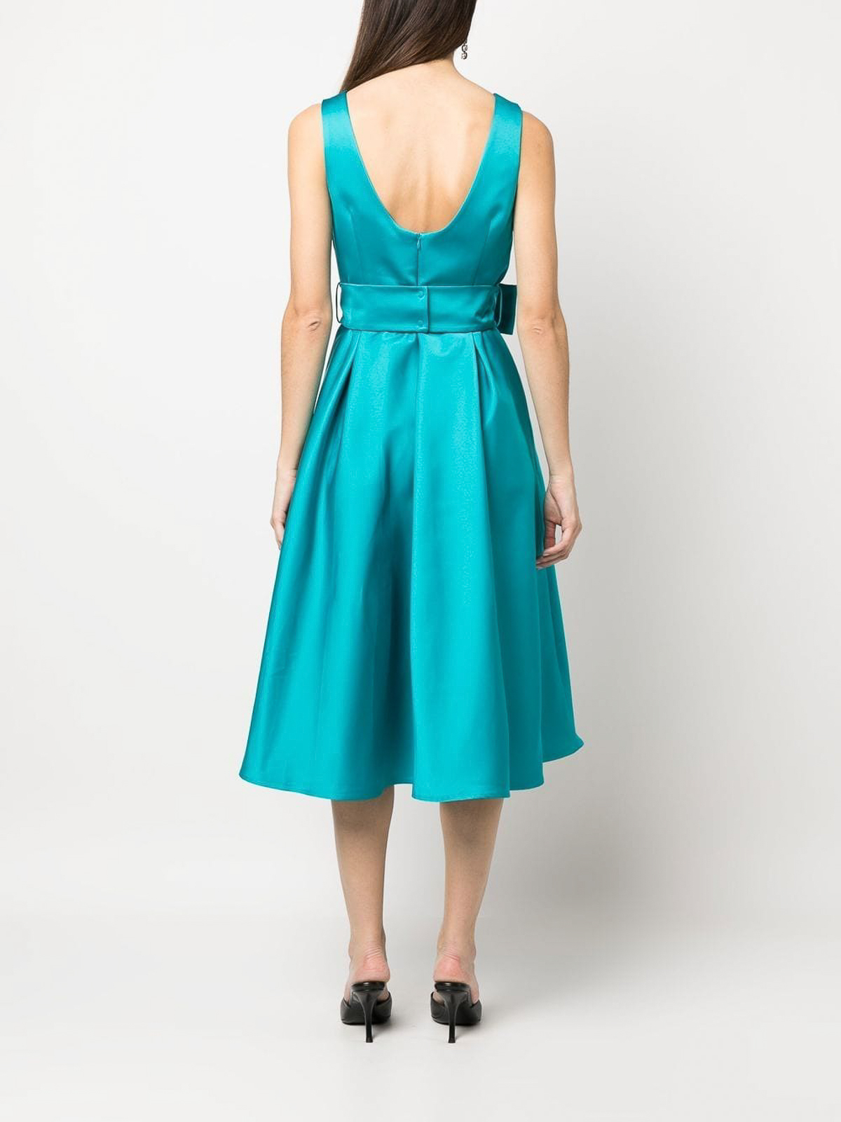 Shop P.a.r.o.s.h Bow Dress In Light Blue