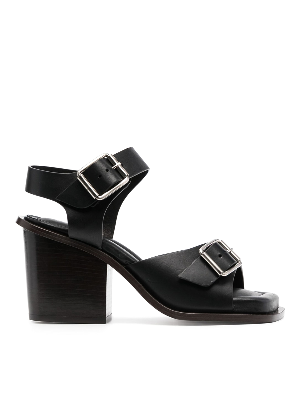 Sandals Lemaire - Square heeled sandals withs traps 80 - FO0024LL196BLACK