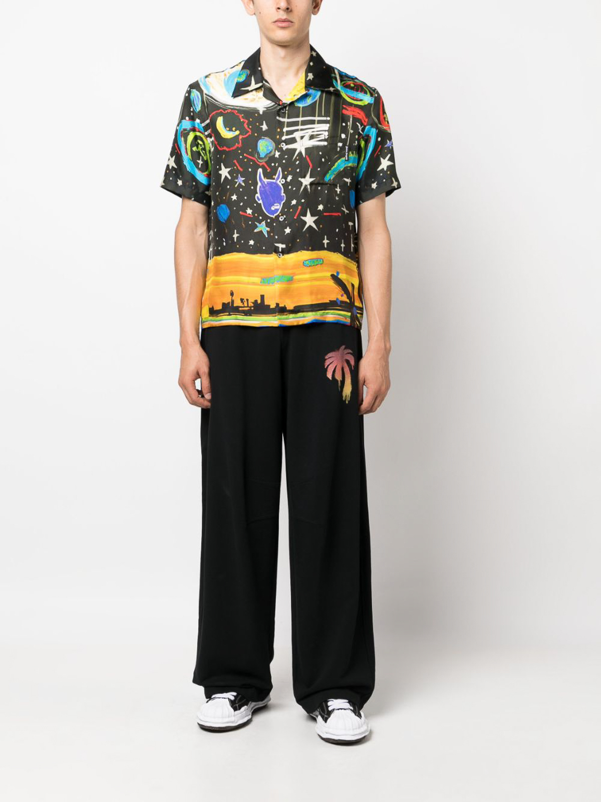 Shop Palm Angels Shirt Multicolour In Multicolor