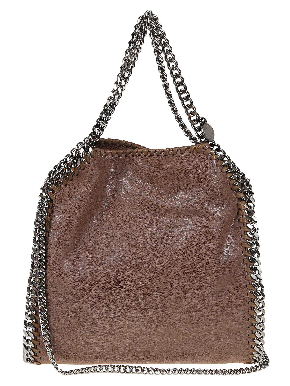 Shop Stella Mccartney Chain Detailed Bag In Brown