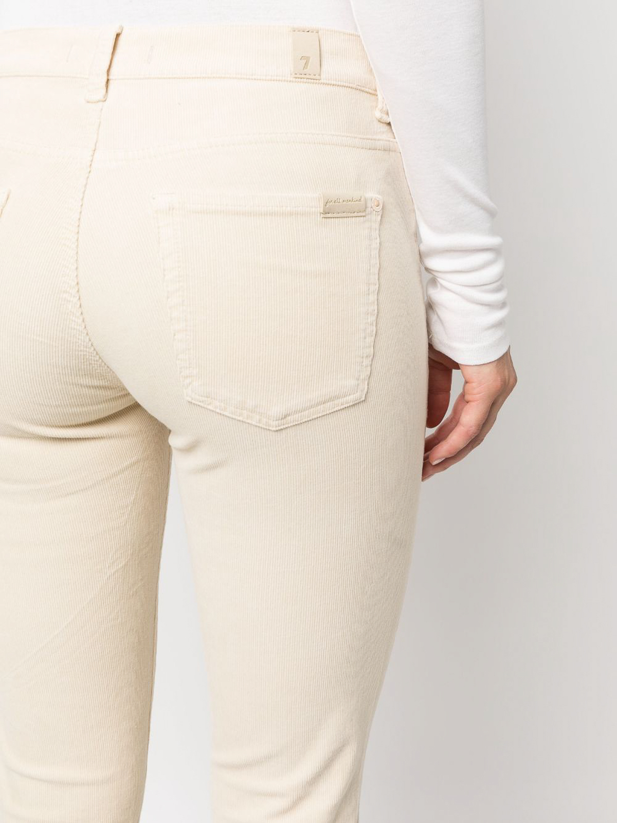Shop 7 For All Mankind `bootcut Corduroy Tapioca` Jeans In White
