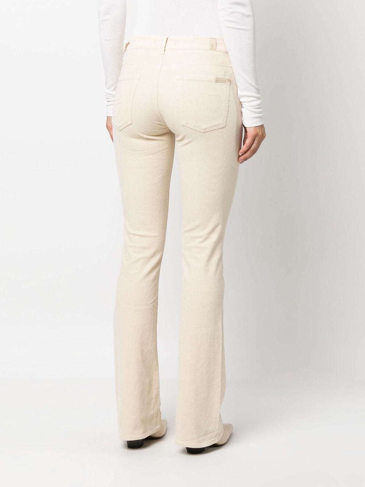 Shop 7 For All Mankind `bootcut Corduroy Tapioca` Jeans In White
