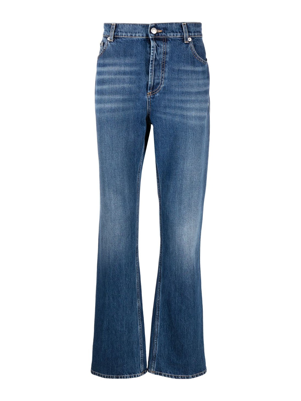 Alexander Mcqueen Mid-rise Bootcut Jeans In Blue