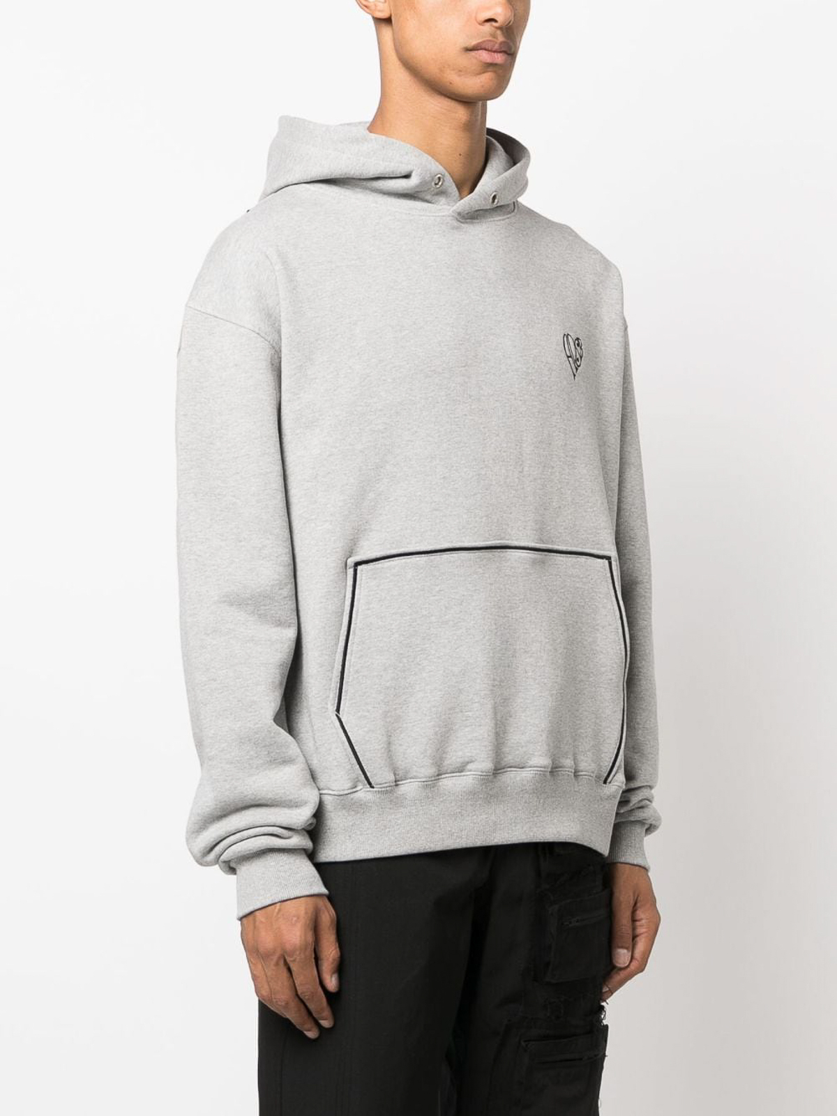 Andersson Bell Unisex `adsb heart` hoodie - Grey | ATB1040UGREY