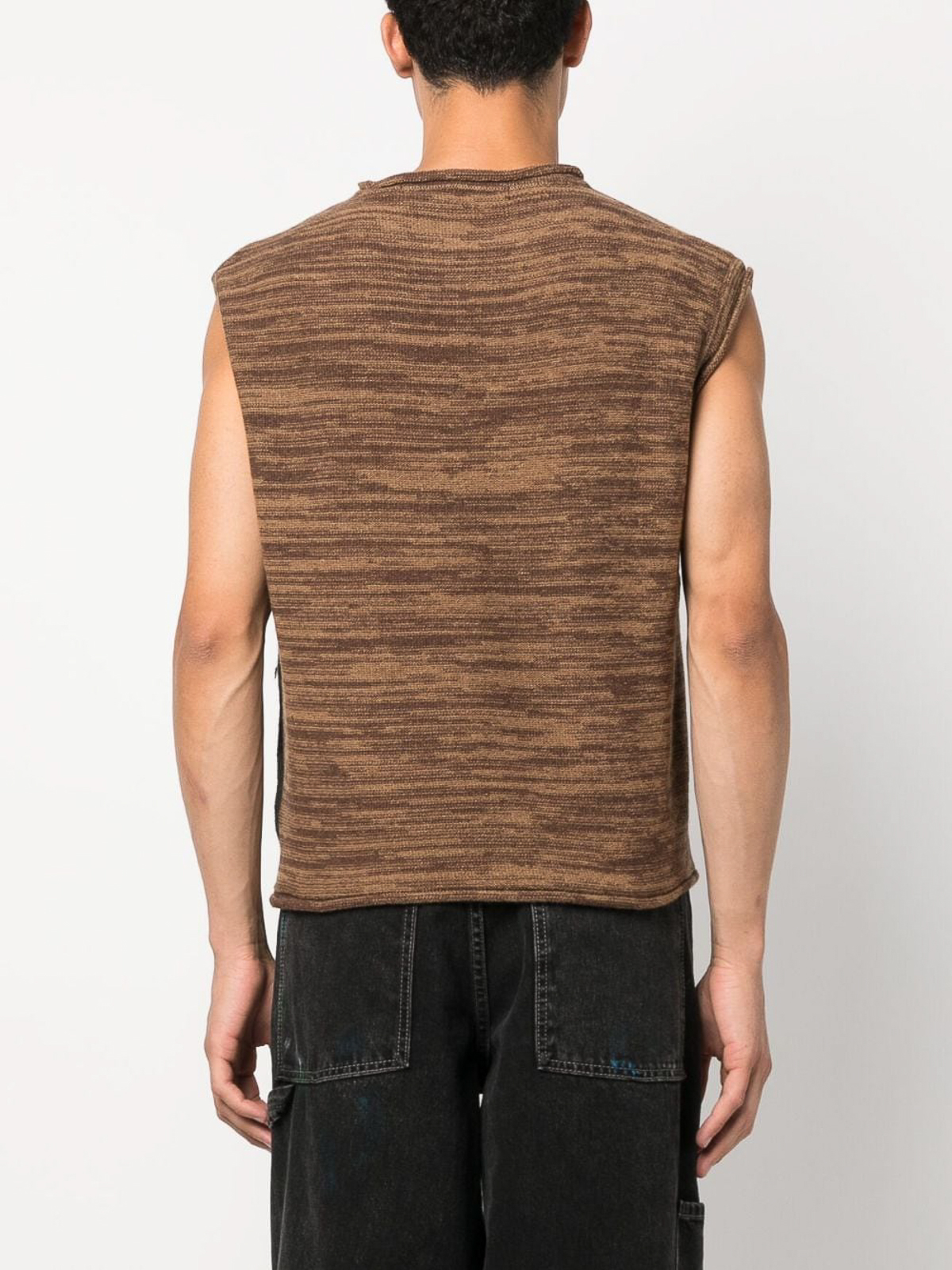 Andersson Bell `blotch intarsia` crew-neck vest | ATB1013MBROWN