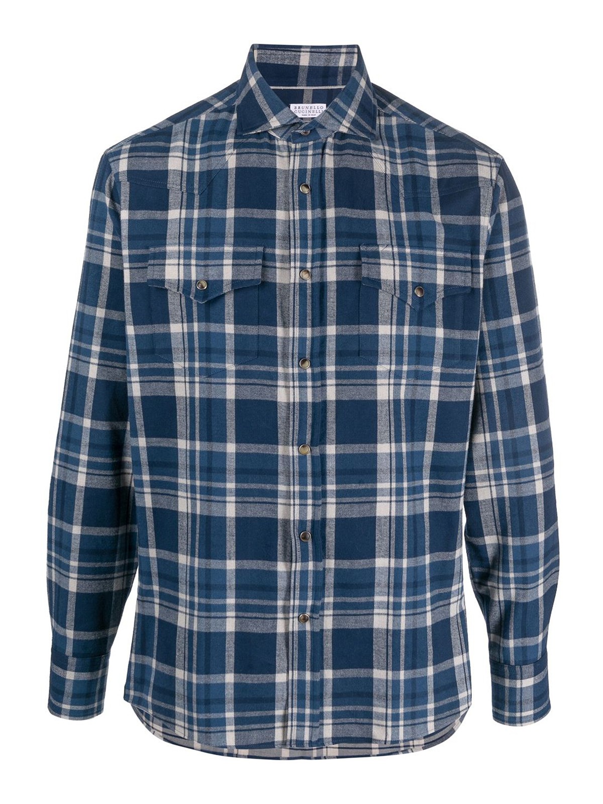 Brunello Cucinelli Checked shirt - Light Blue - Men|MY6144008C180