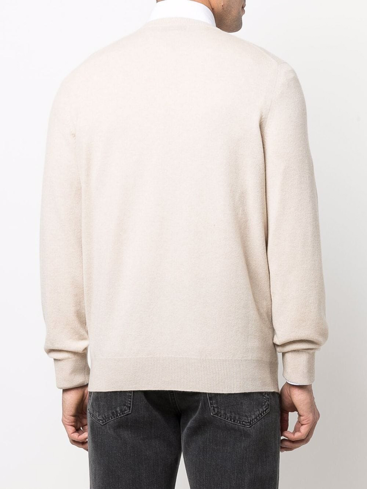 Brunello Cucinelli V-neck Sweater In Light Beige