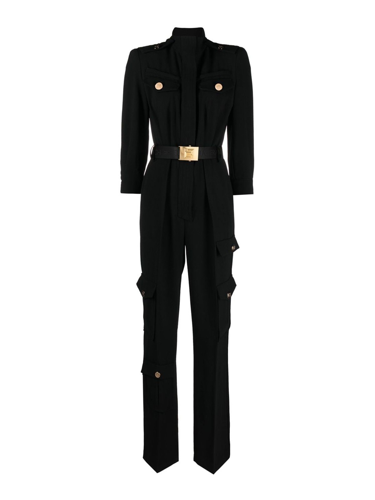関税送料込【ELISABETTA FRANCHI】 ジャンプスーツ Elisabetta Franchi ジャンプスーツ - 黒 | TU00936E2110