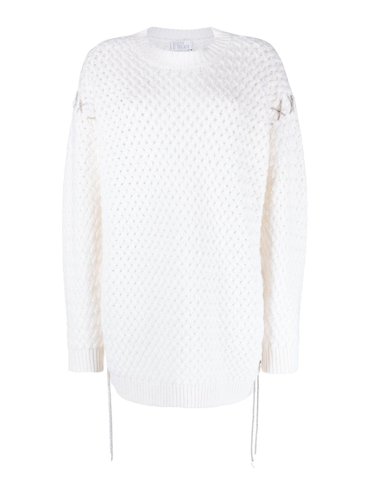Shop Giuseppe Di Morabito Knit Mini Dress In White