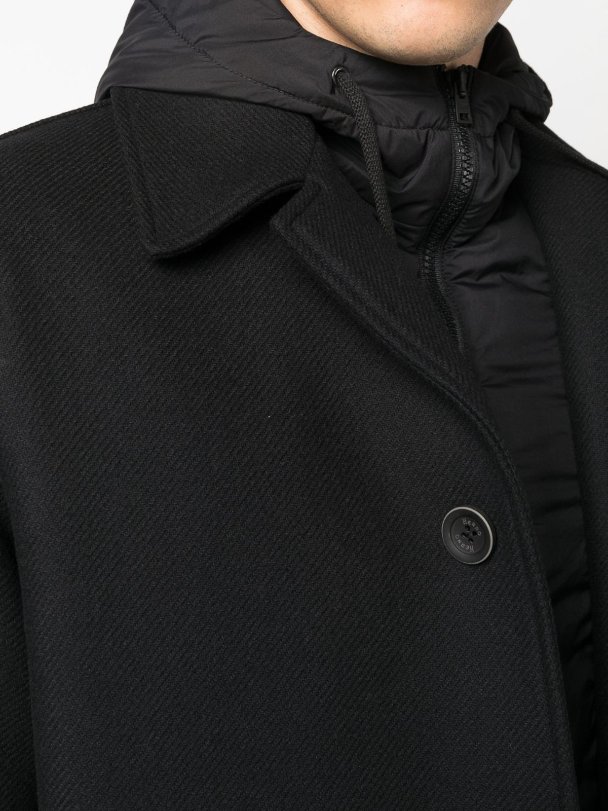 Shop Herno Coat In Negro