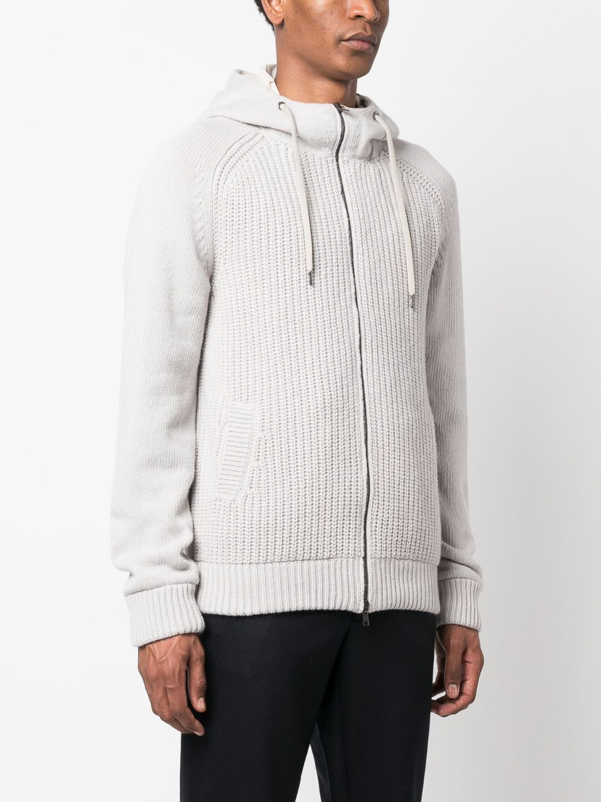 Shop Herno Reversible `infinity` Padded Jacket In Light Grey