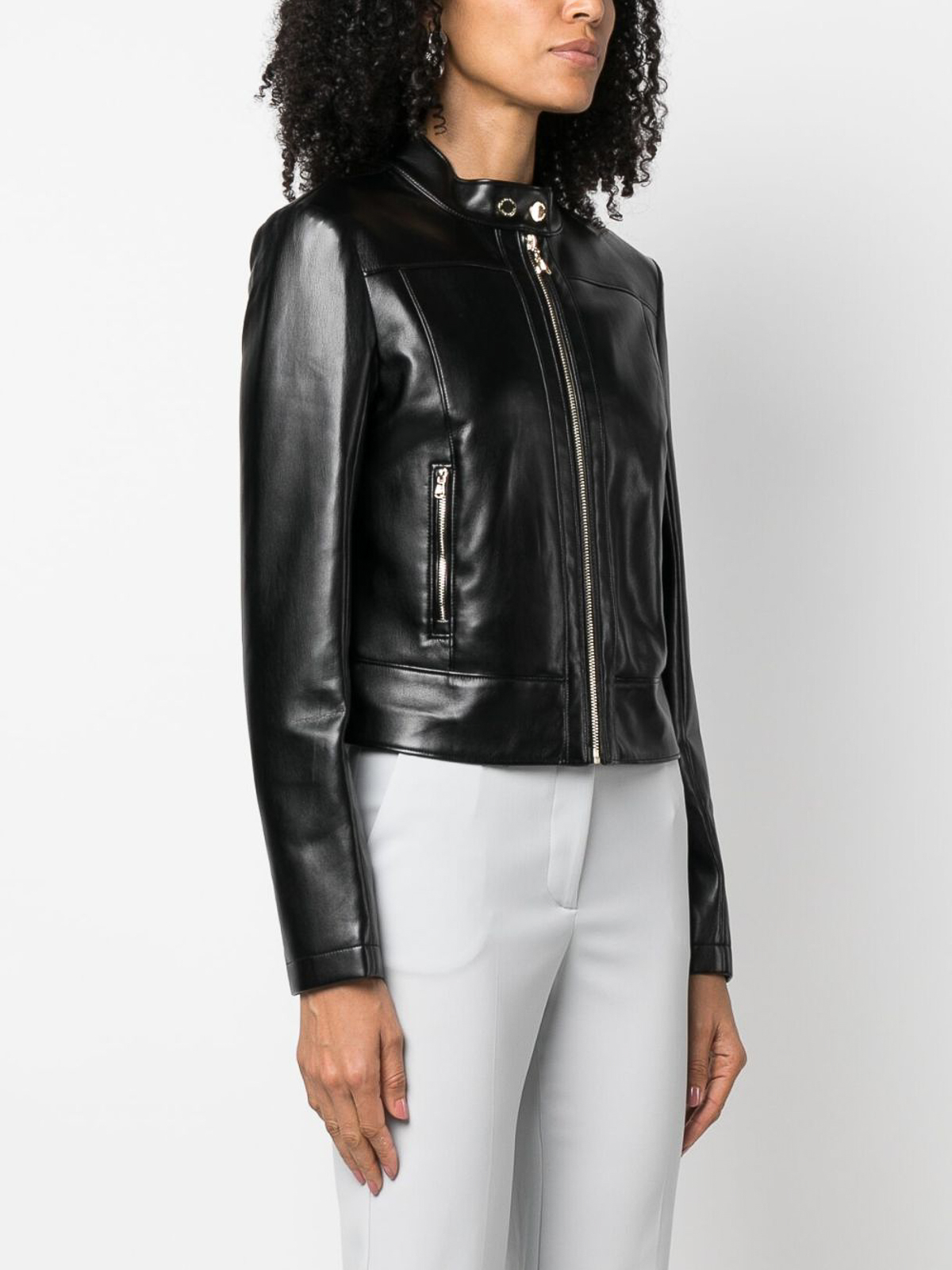 Manteau Femme Patrizia Pepe Noir Coupe Croisée, Taille IT, Neuf Avec étiquettes - Réf. 8O0047