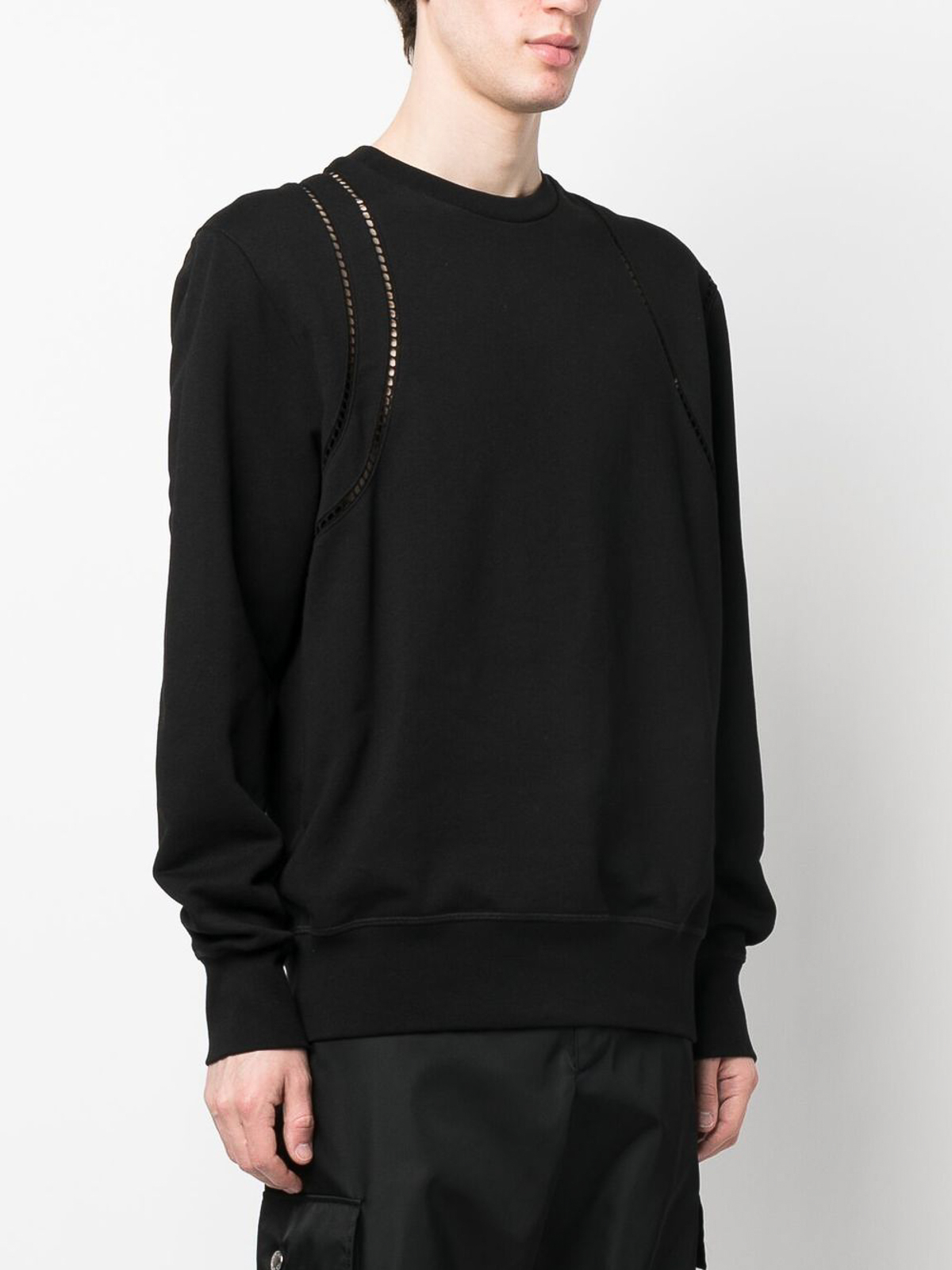 Alexander Mcqueen Crochet `harness` sweatshirt | 731641QUX431000