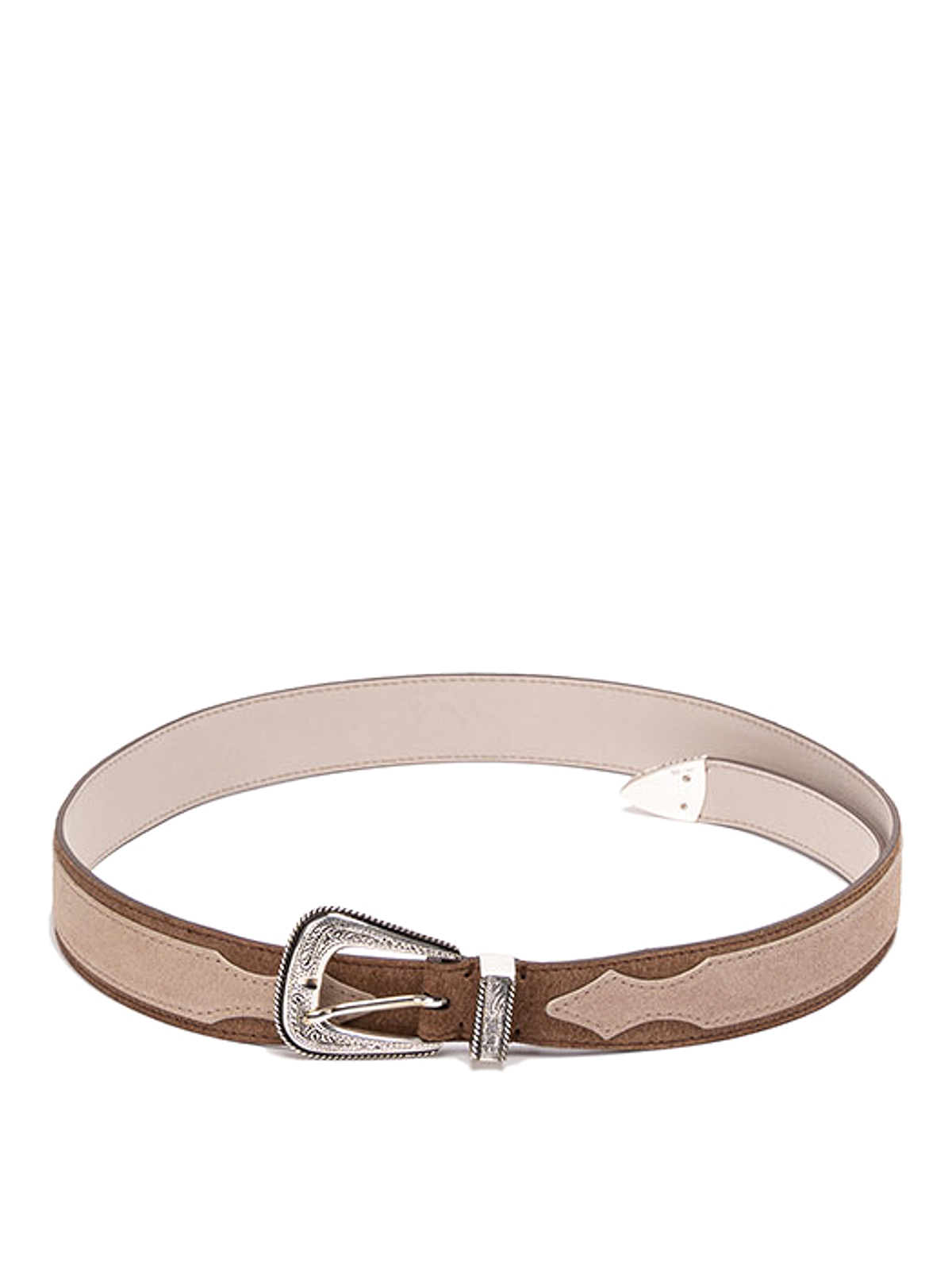 Brunello Cucinelli Metallic-Buckle Leather Belt