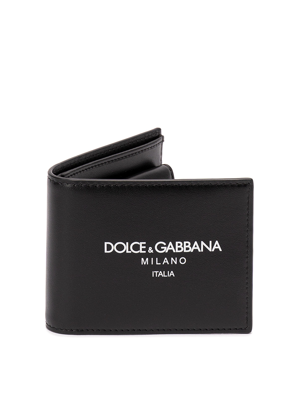 Dolce & Gabbana Bi-fold Wallet With Logo In Black
