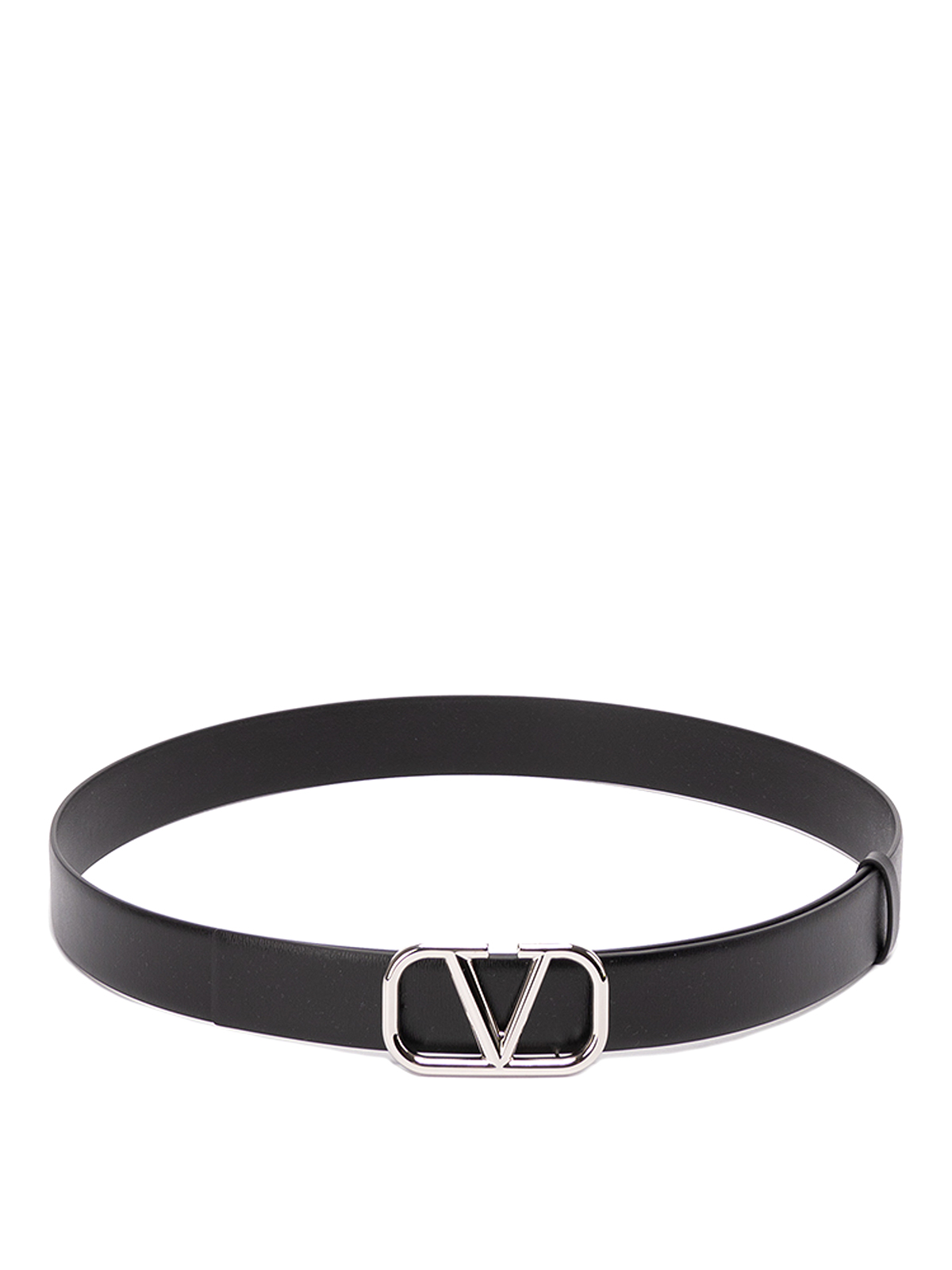 Valentino Garavani Vlogo Signature Buckle Belt - Black