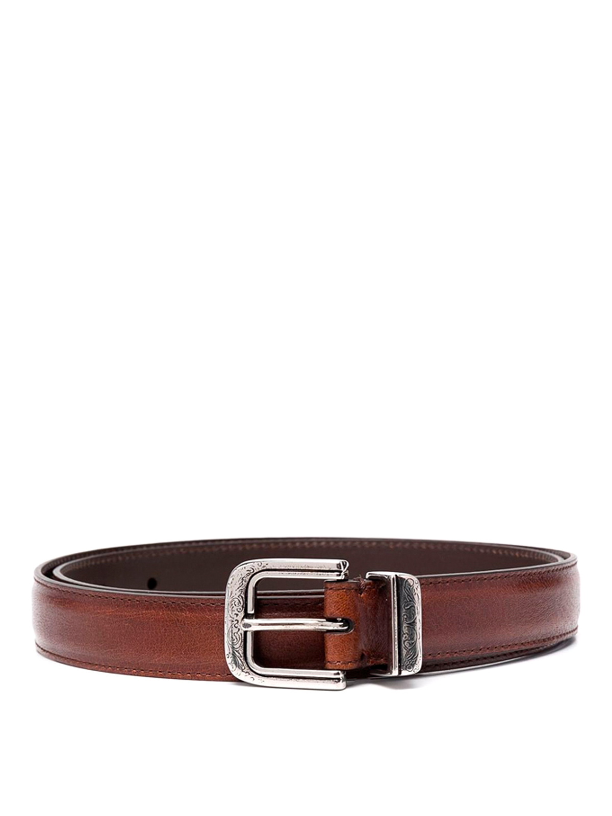 Brunello Cucinelli Leather Belt In Brown