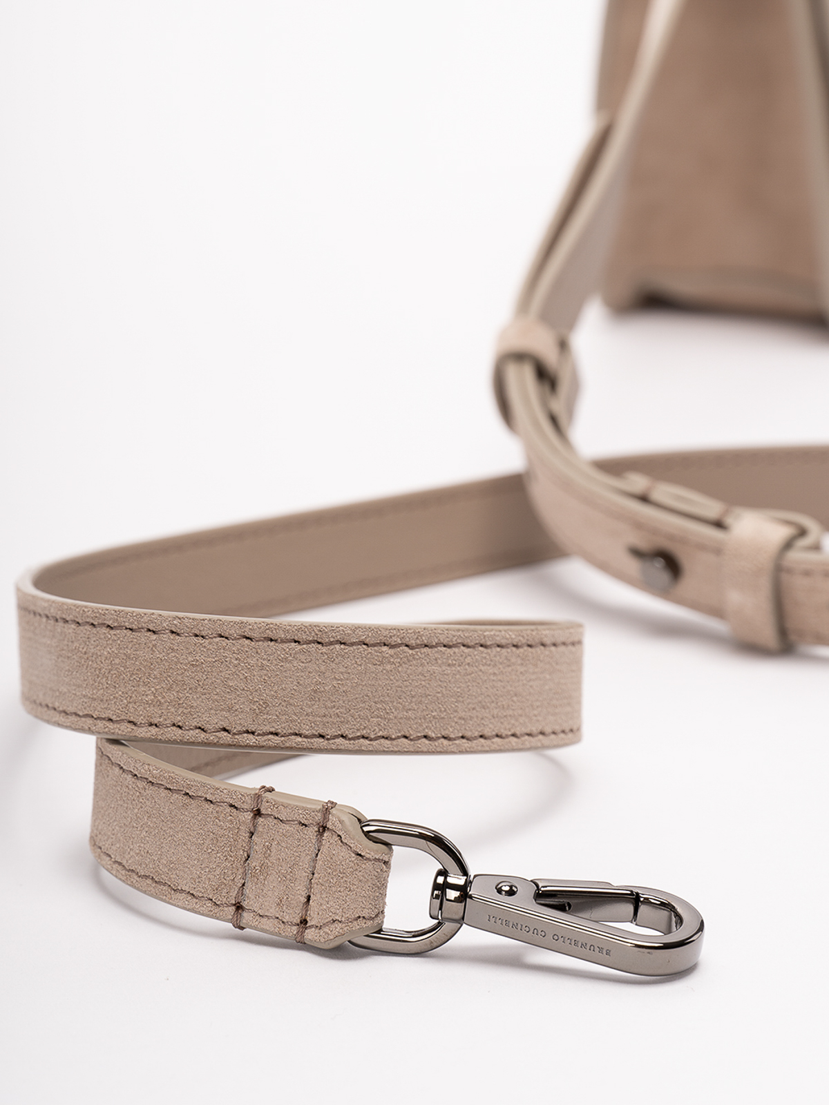 Brunello Cucinelli Leather crossbody bag - Beige