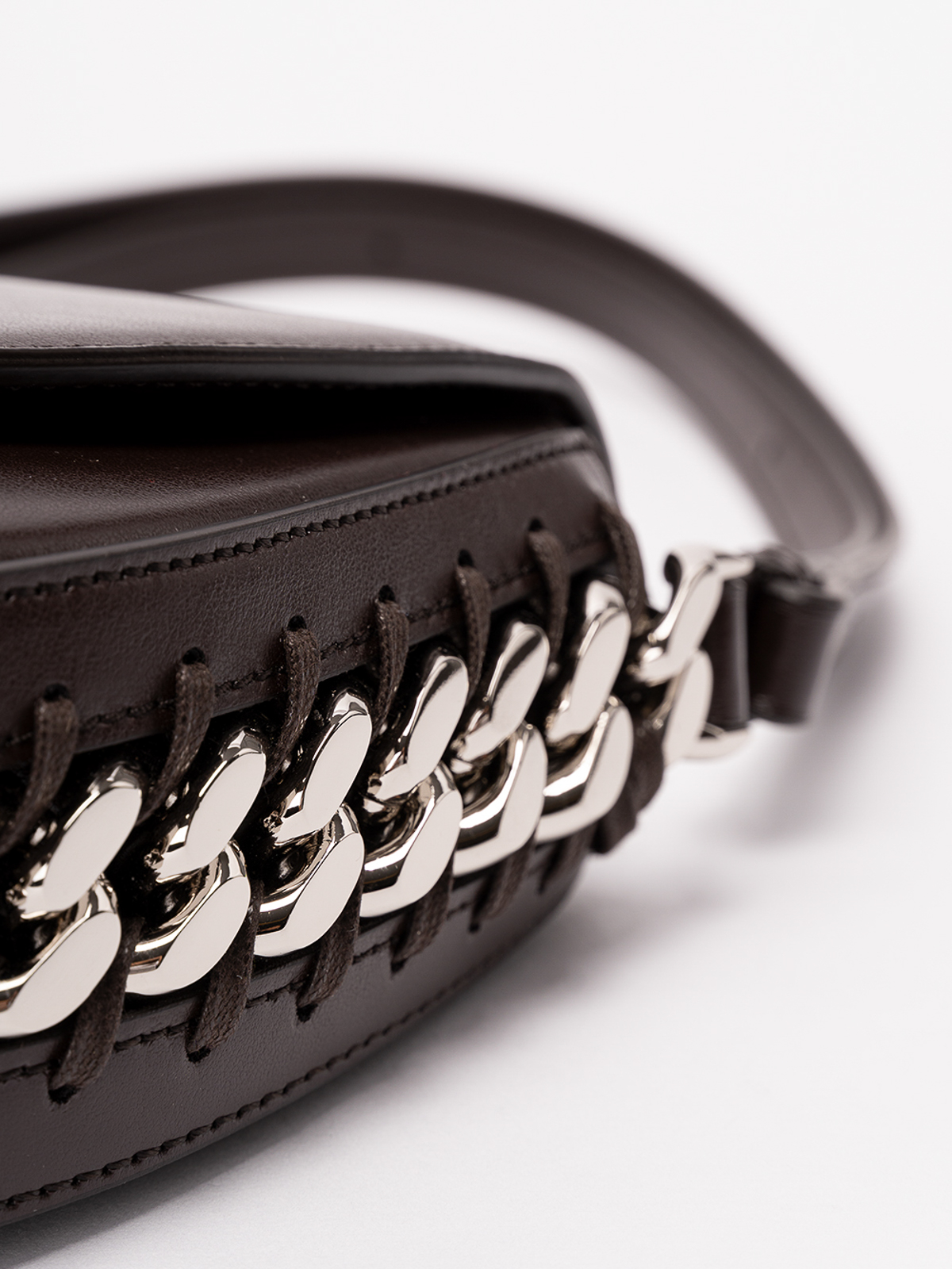 Infinity Chain Detail Flap Crossbody Bag