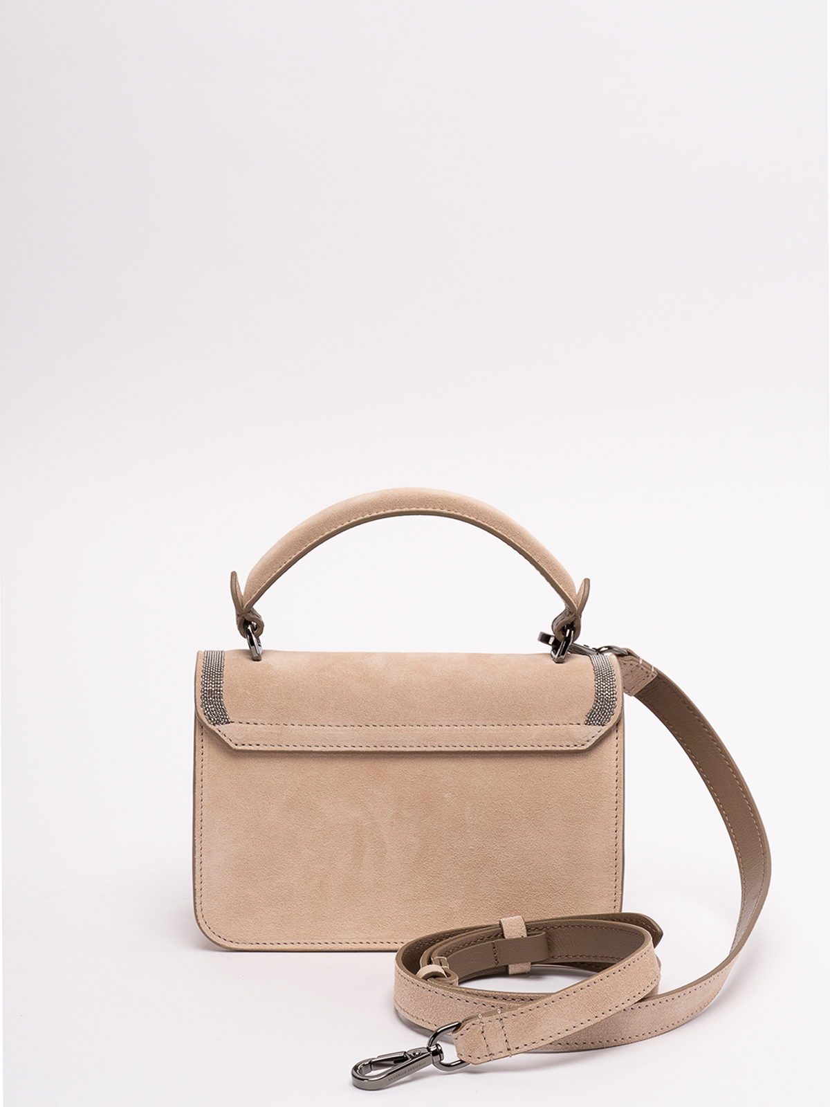 バッグ・カバンその他 BRUNELLO CUCINELLI Woman Mini bag Brown MBDLD2499 C7495 Small suede tote bag in brown - Brunello Cucinelli | Mytheresa