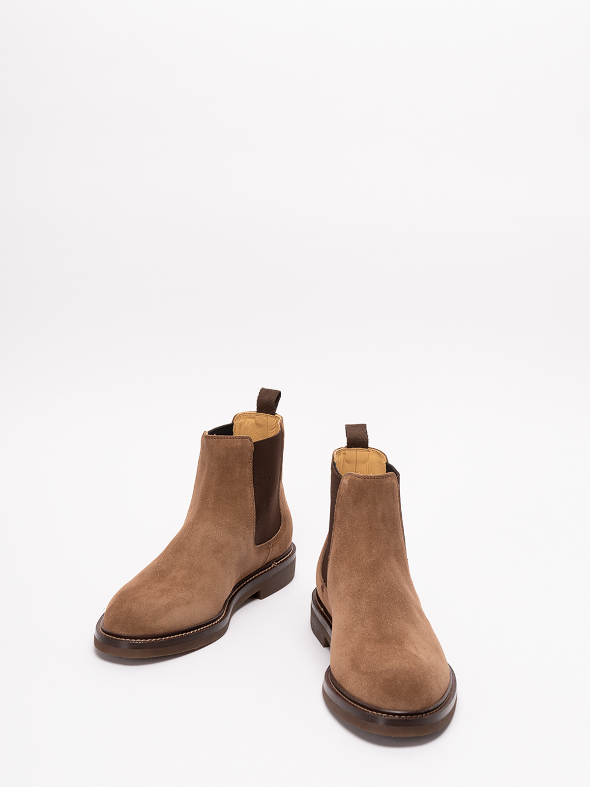 Shop Brunello Cucinelli Leather Ankle Boots In Beige