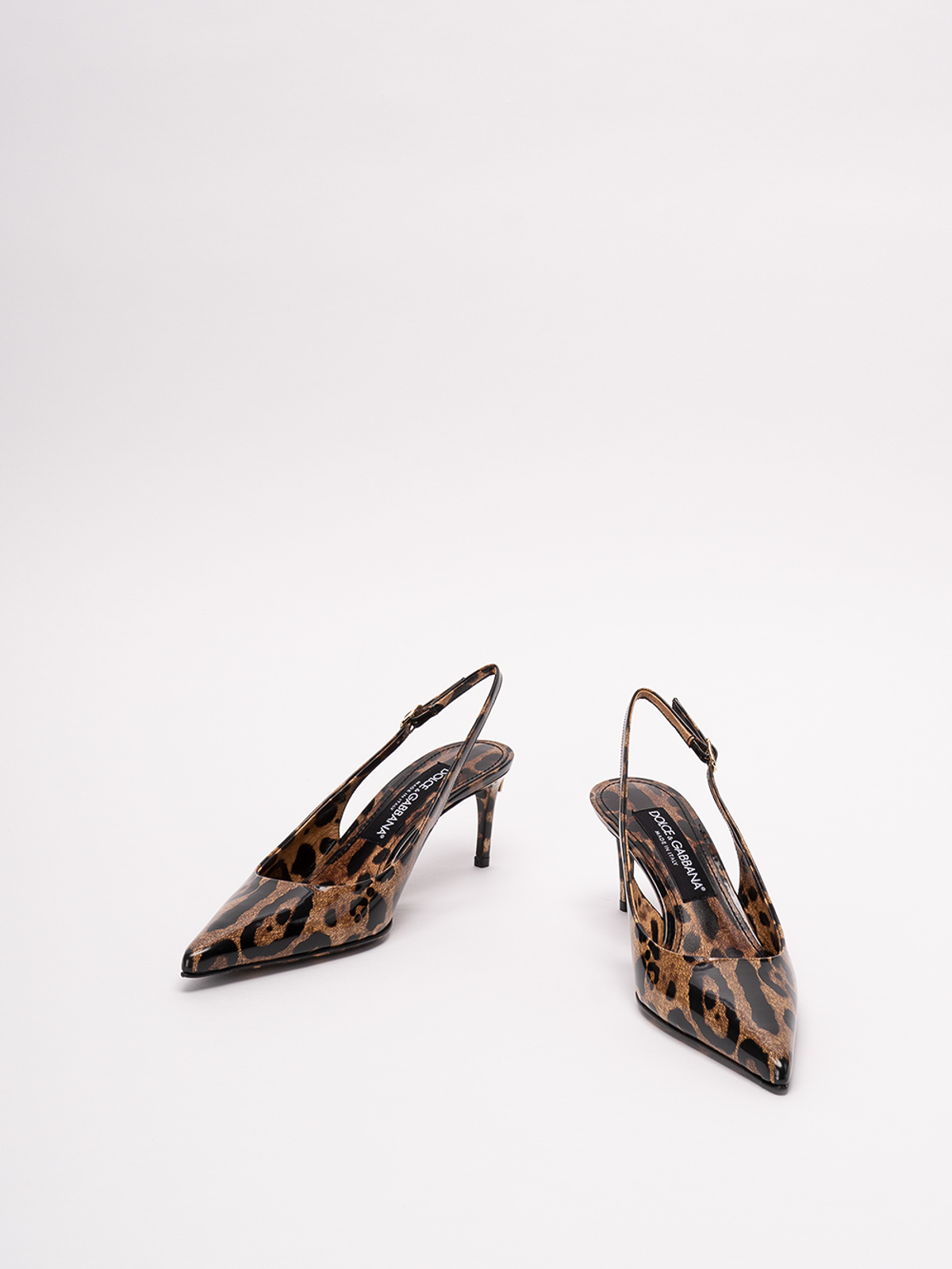 Shop Dolce & Gabbana Leopard-print Slingbacks In Animal Print