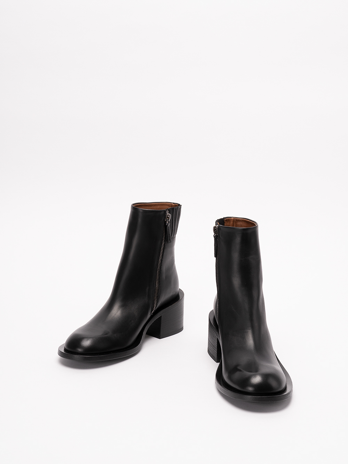 Shop Marsèll `allucino` Leather Ankle Boots In Negro