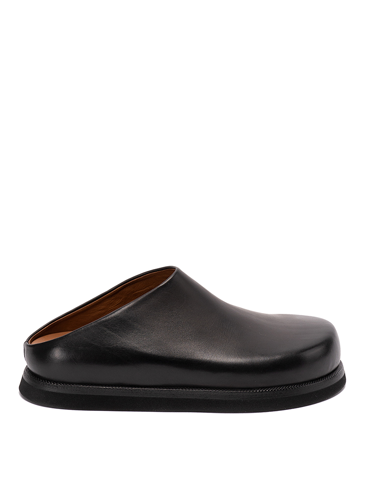Marsèll `accom` Leather Sabot Shoes In Negro