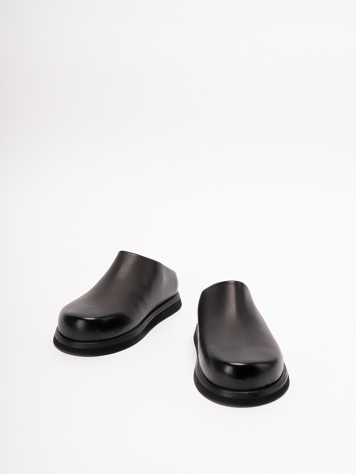 Shop Marsèll `accom` Leather Sabot Shoes In Negro