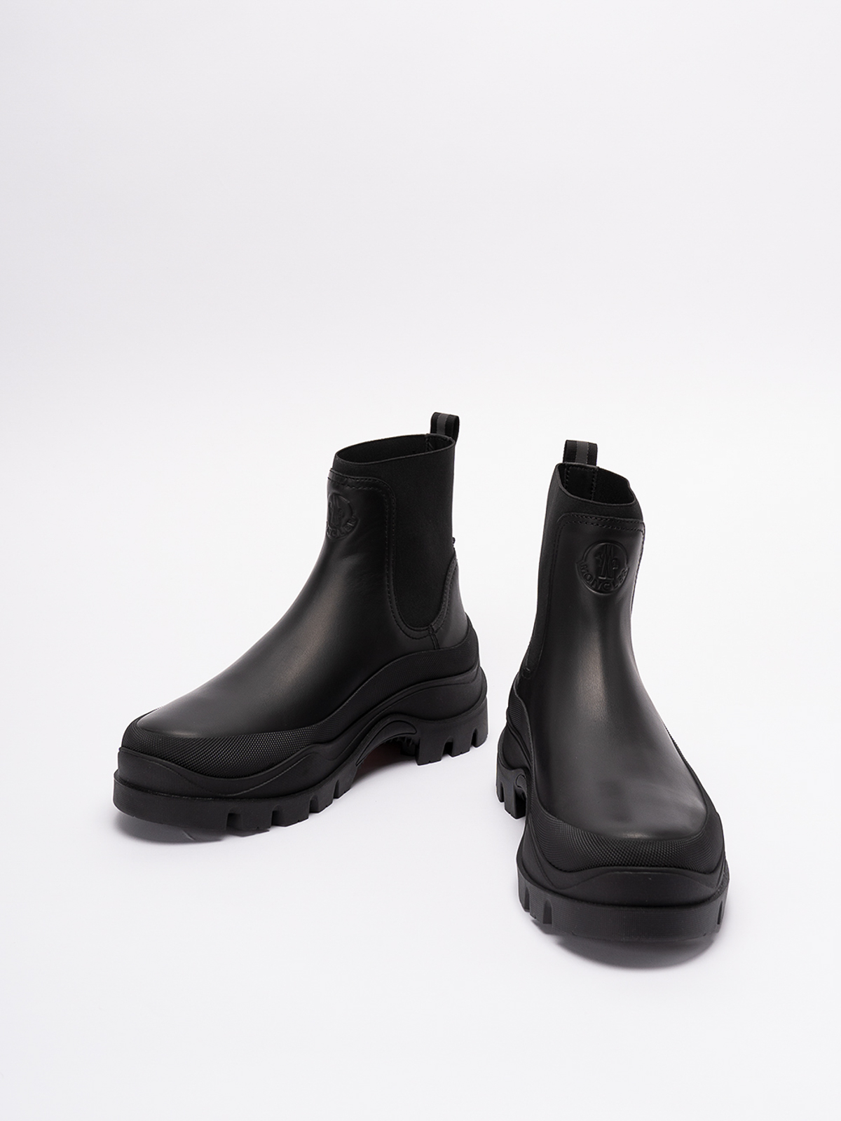 Shop Moncler `larue` Chelsea Boots In Black