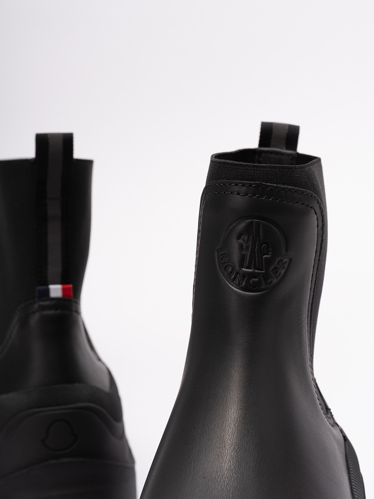 Shop Moncler `larue` Chelsea Boots In Black