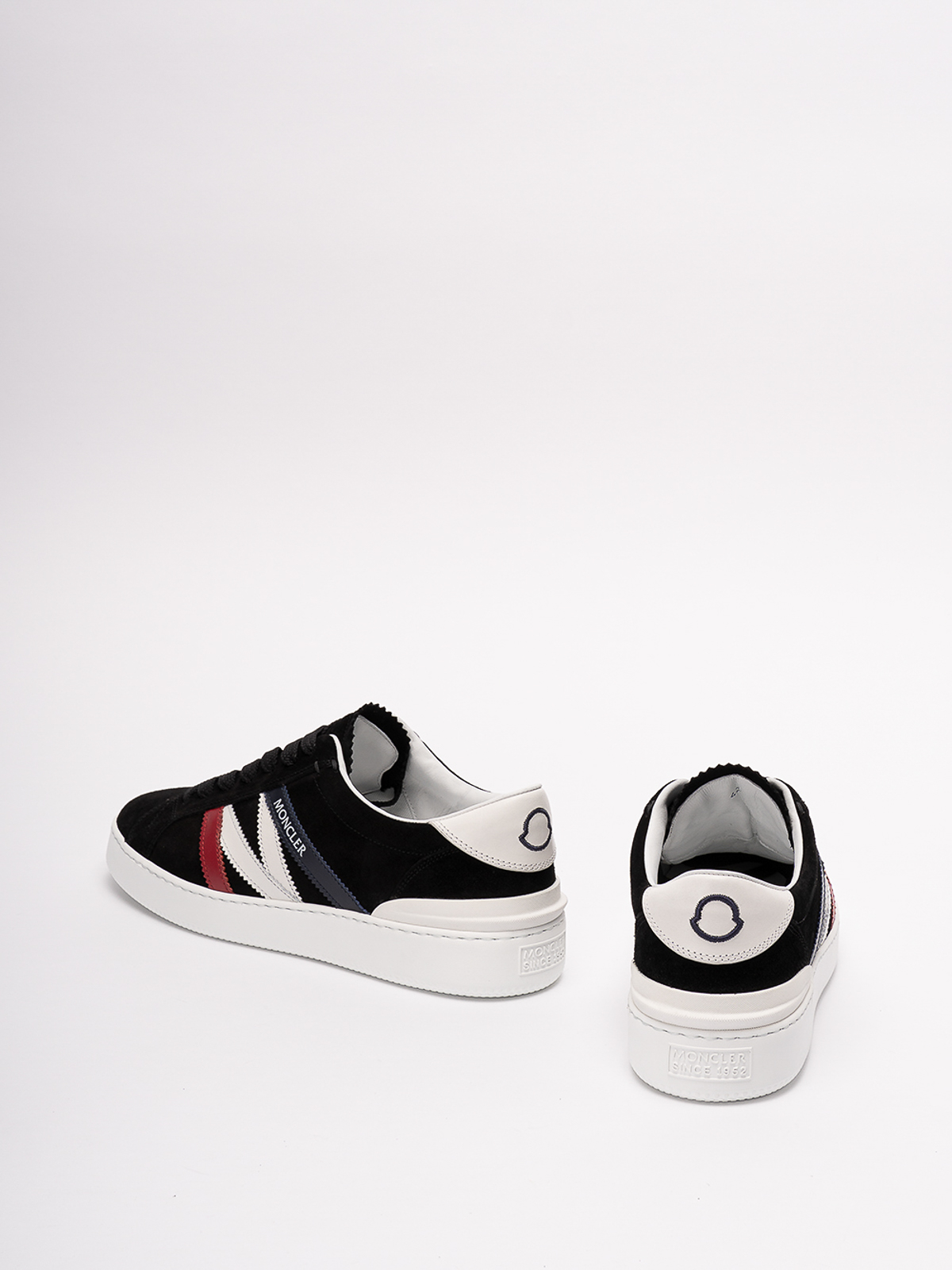 Shop Moncler `monaco M` Low-top Sneakers In Black