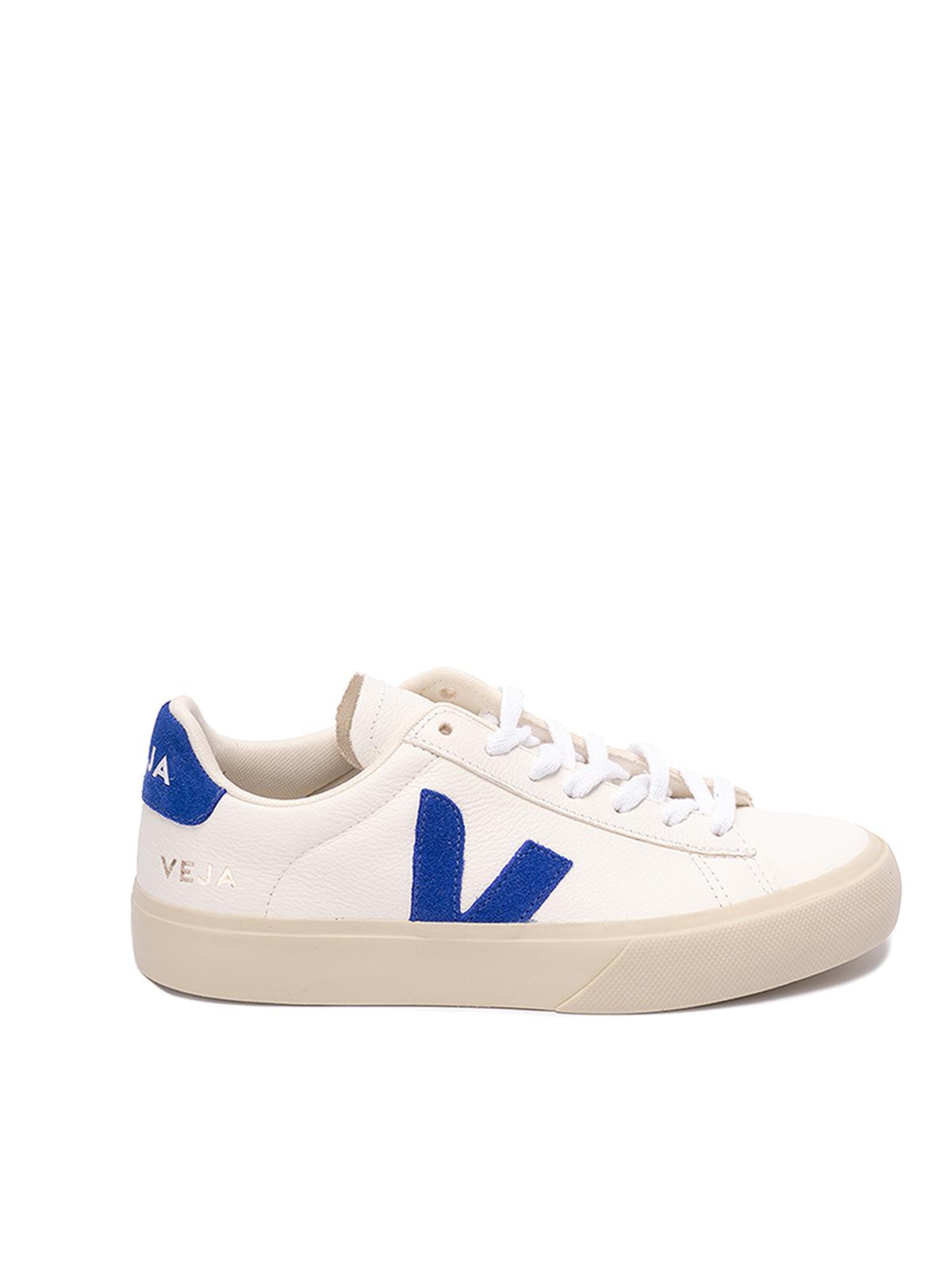 Shop Veja `campo` Leather Sneakers In Beige