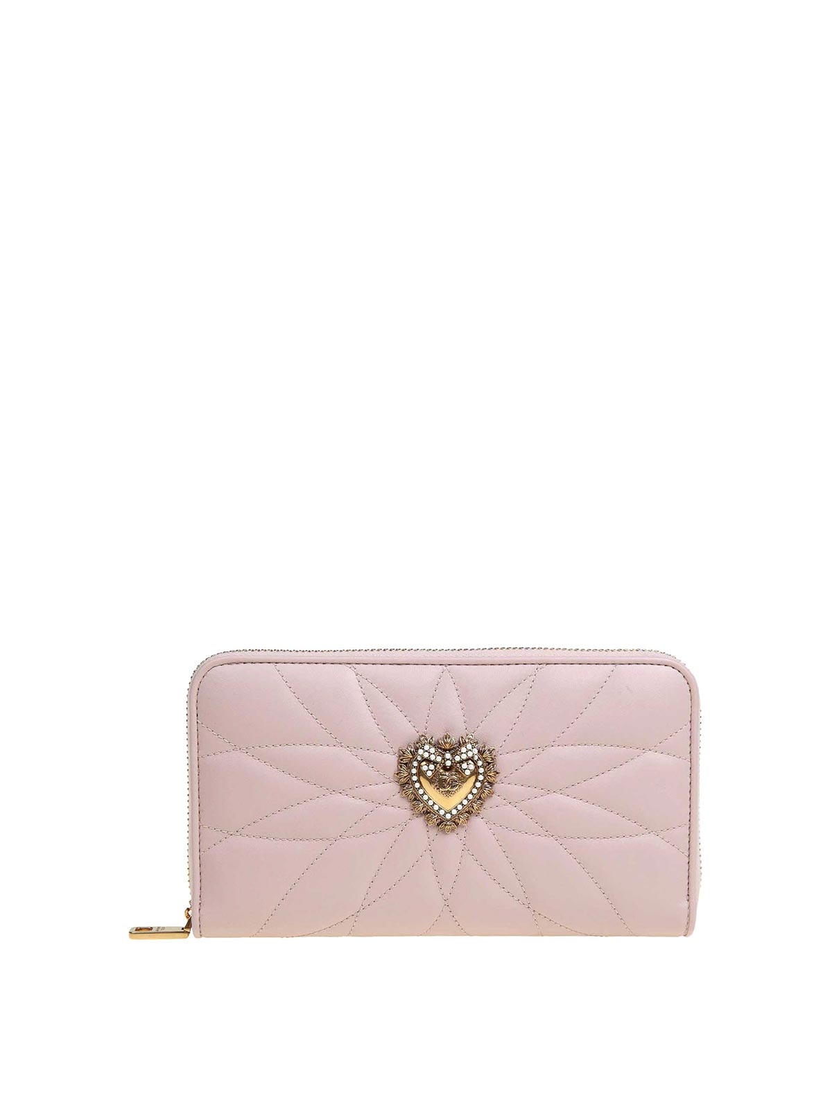 Shop Dolce & Gabbana Devotion Wallet In Light Pink