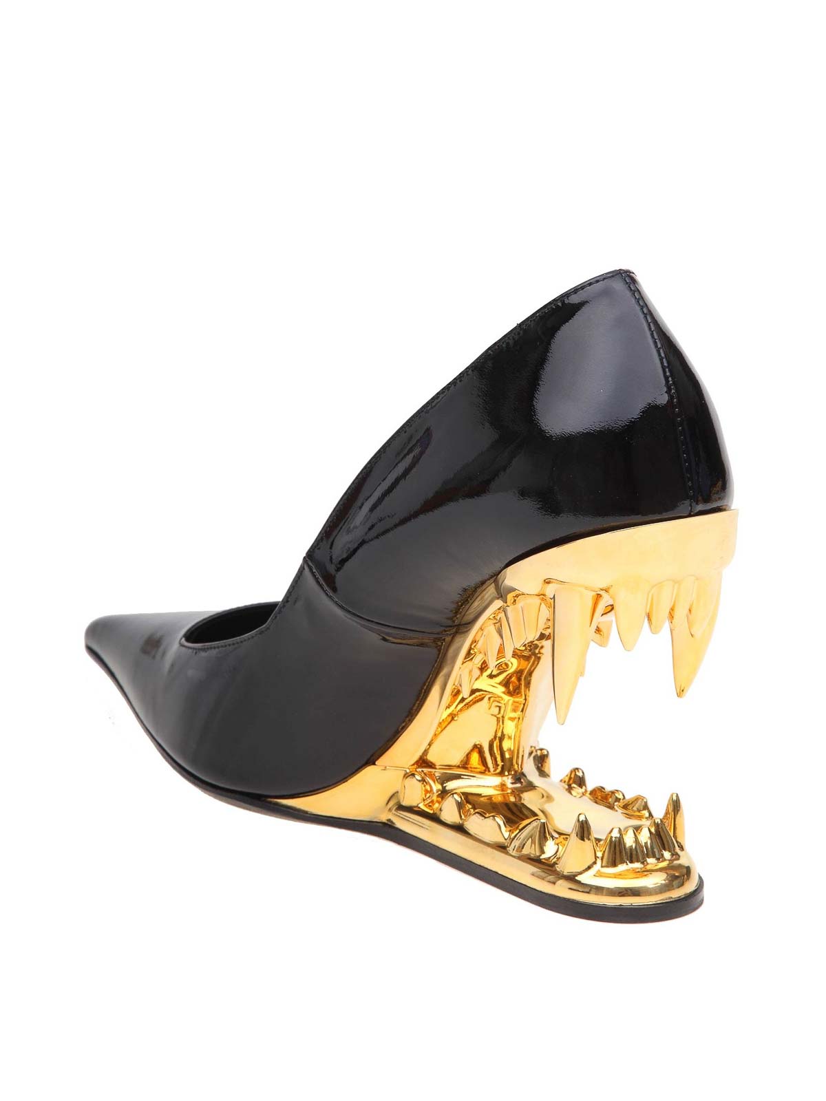 Shop Gcds Decollete Morso Pumps In Patent Leather In Negro