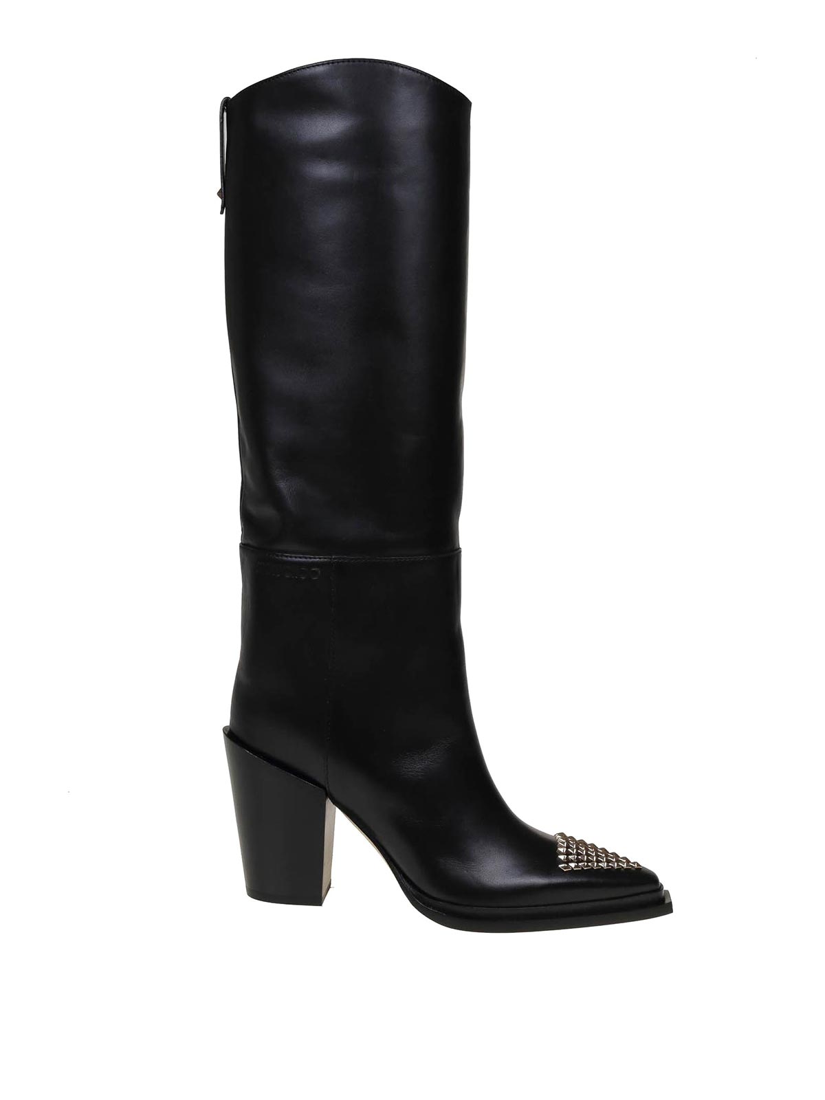 JIMMY CHOO JIMMY CHOO CECE 80 BOOT IN BLACK LEATHER