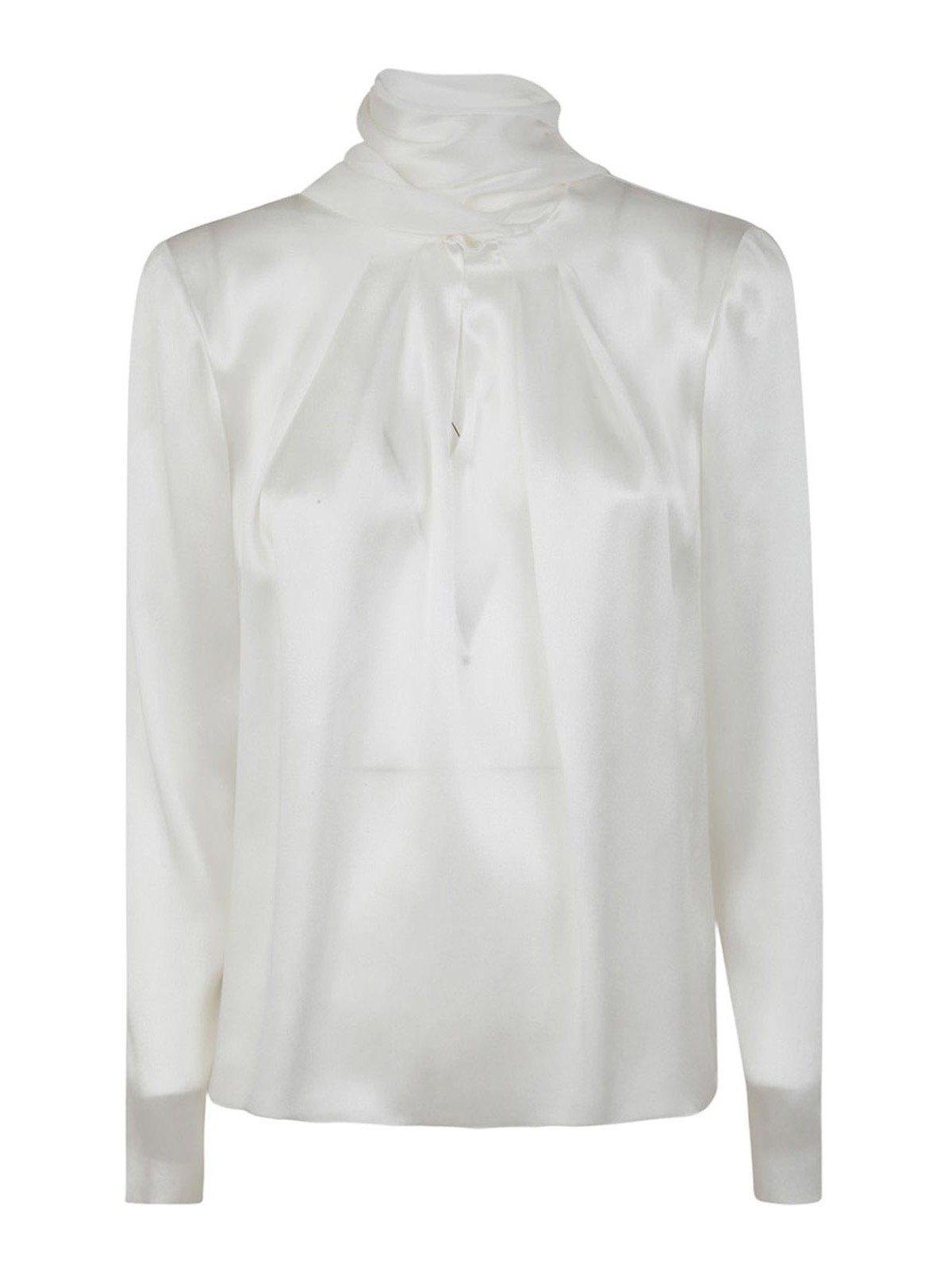 Alberta Ferretti Shirt With Scarf In White