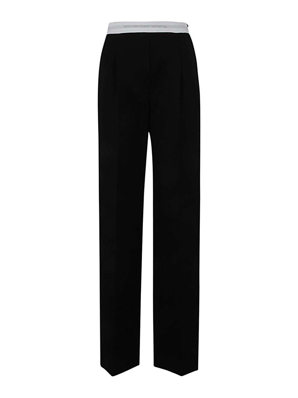 Shop Alexander Wang High Waisted Pleated Trouser In Black