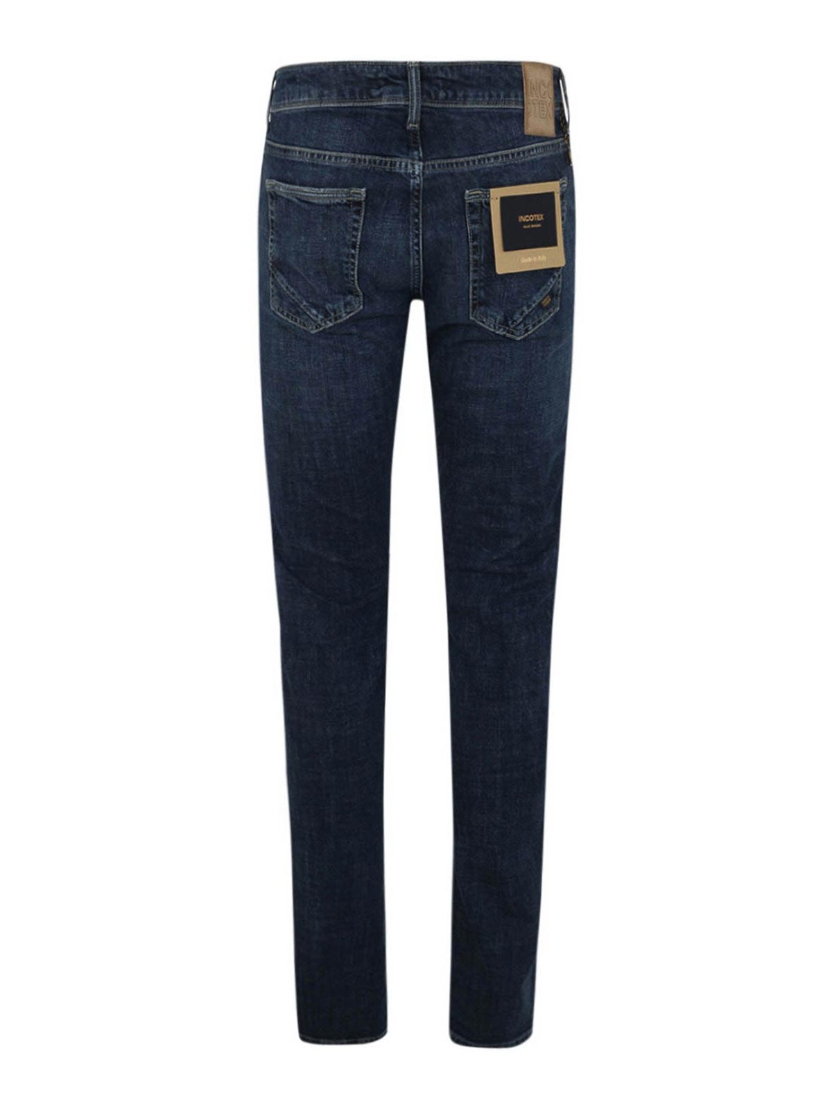 Shop Incotex Blue Division Straight Leg Jeans In Blue
