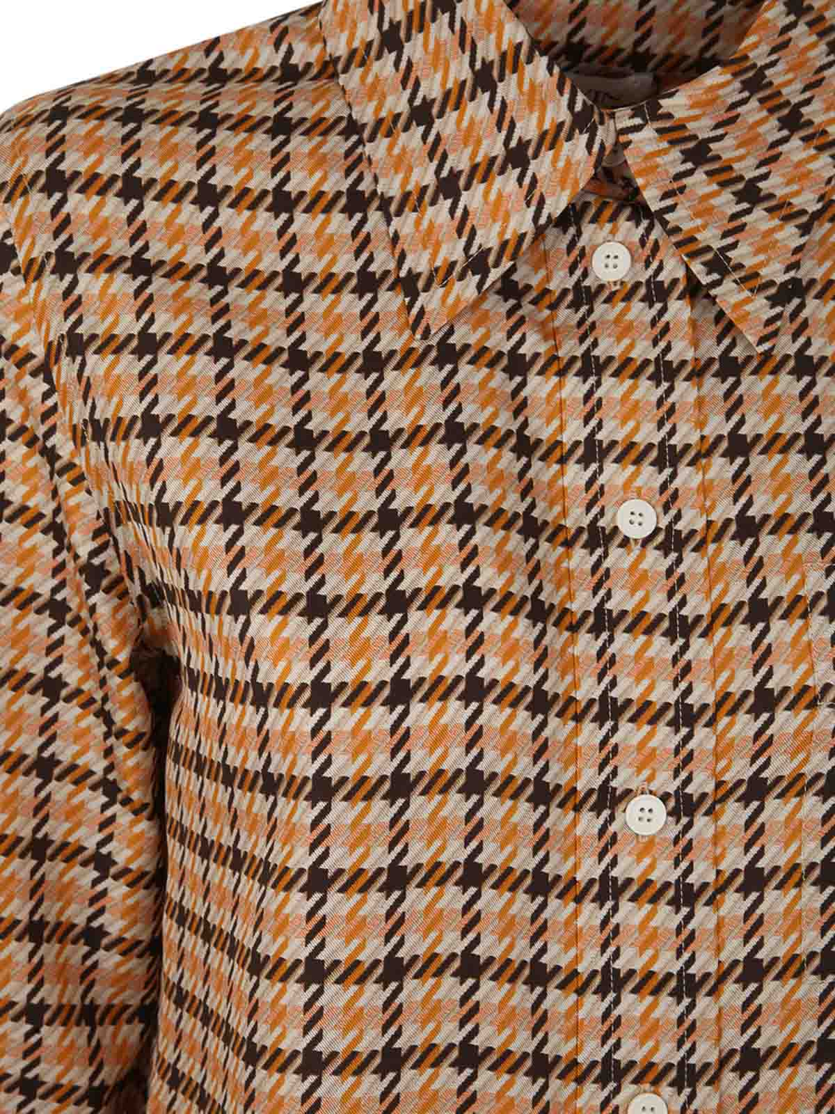 Shop Lanvin Long Sleeve Regular Fit Shirt In Brown