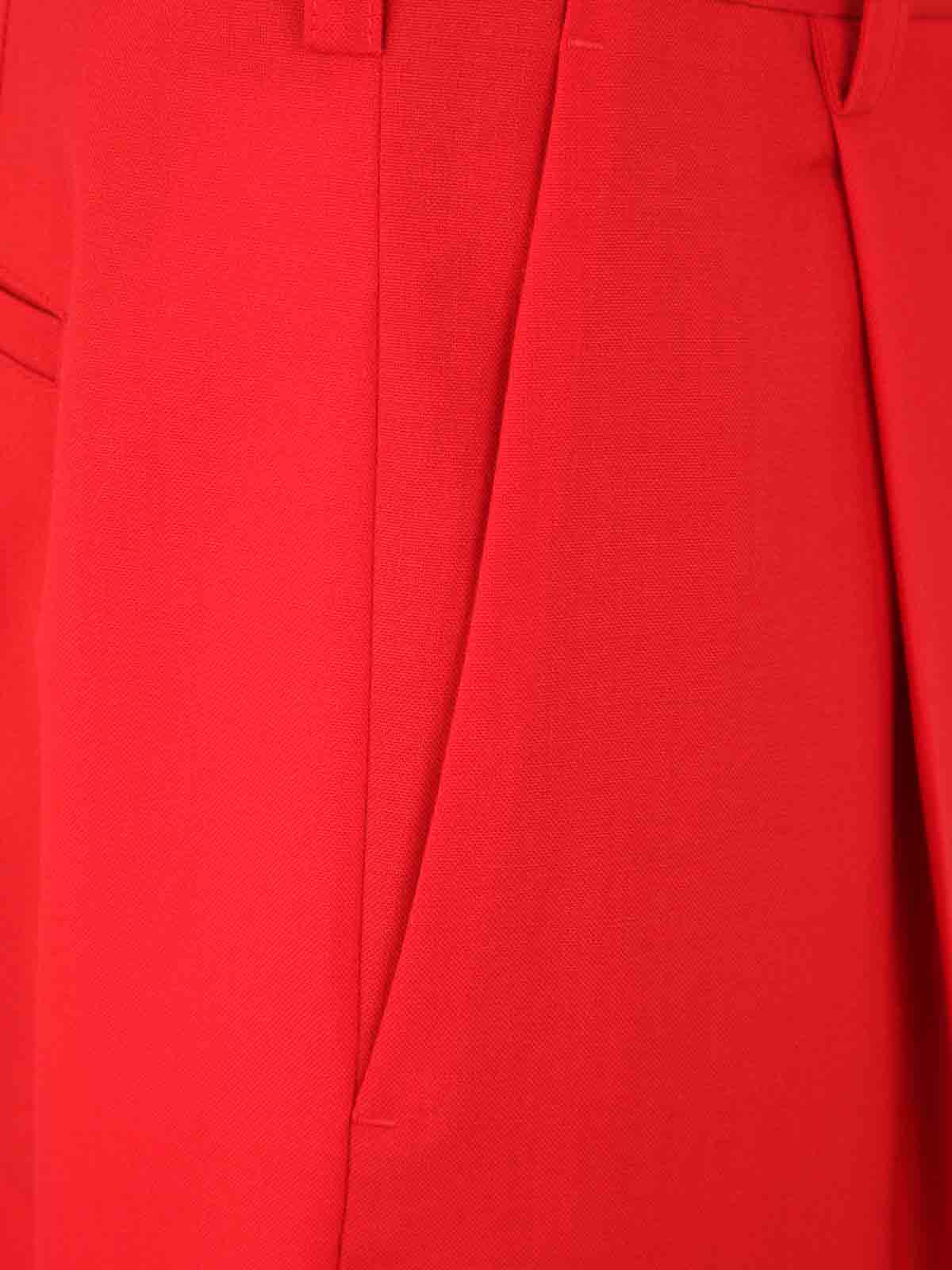 Shop Marni Wool Pant In Red