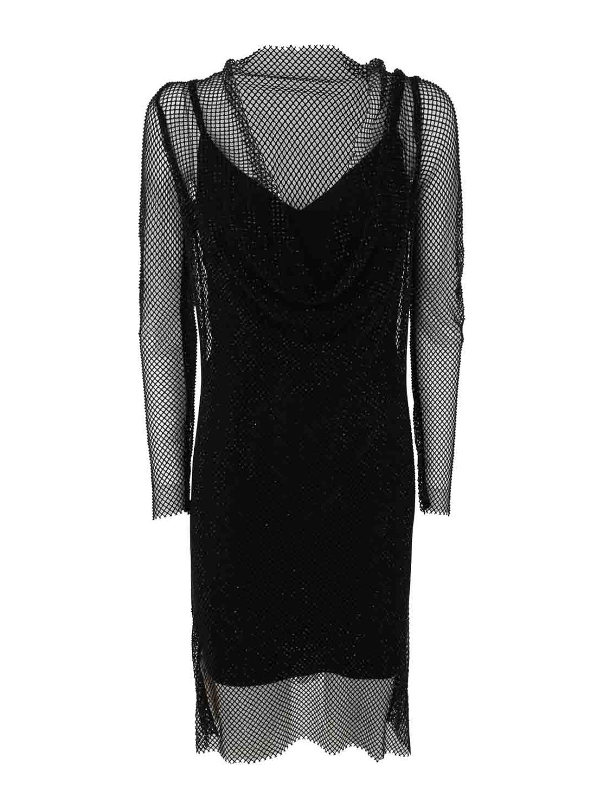 Max Mara Vezzo Mini Dress With Strass In Black