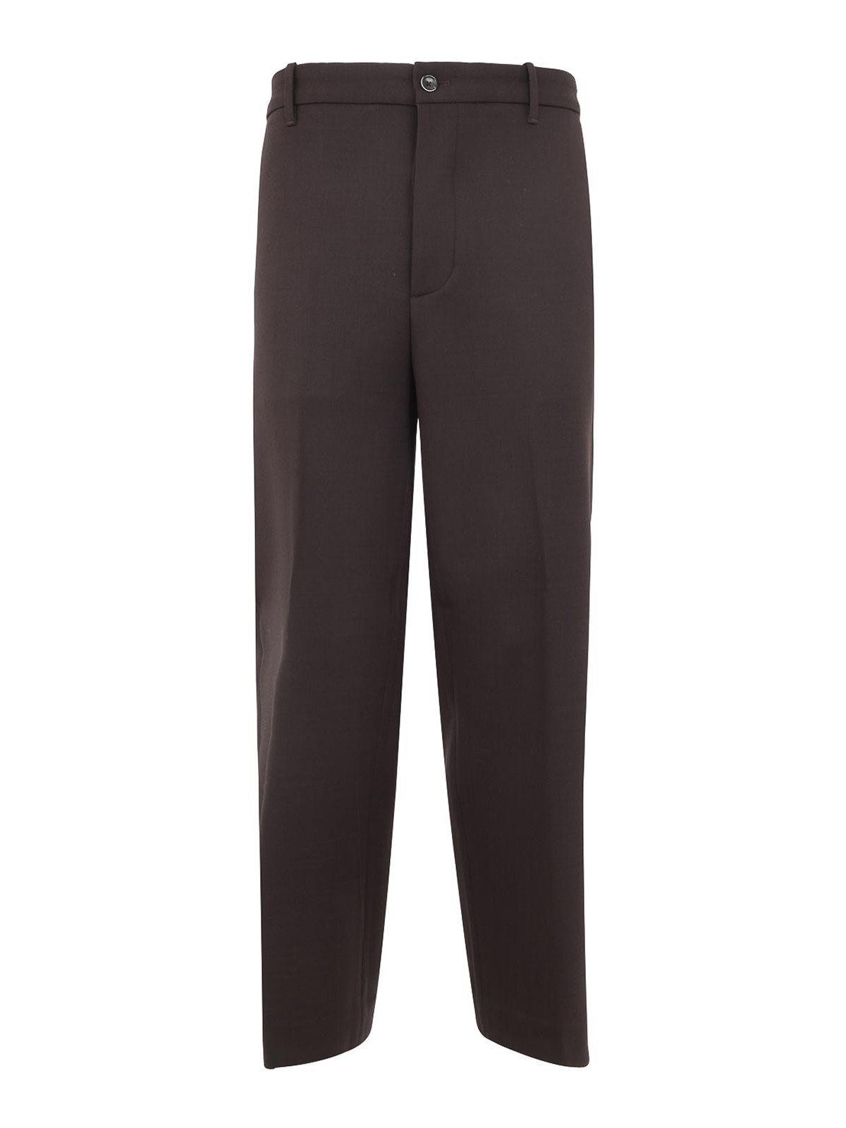 Shop Nine In The Morning Wide Leg Pants In Brown