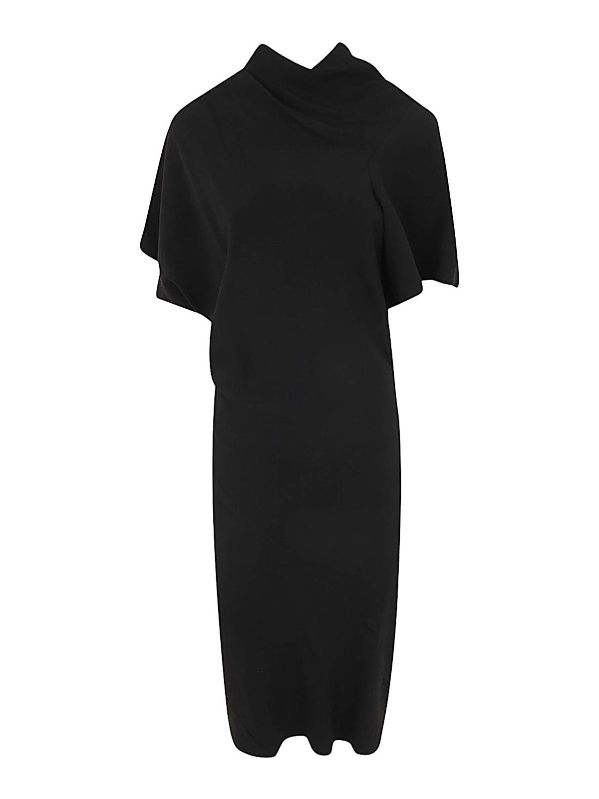 Rick Owens Seb Midi Dress In Black