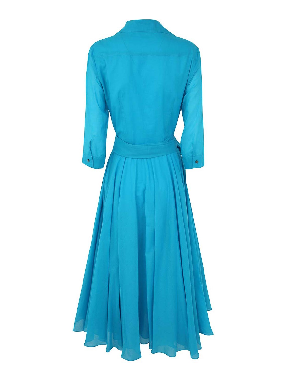 Shop Nina 14.7 Cotton Voille Dress In Blue