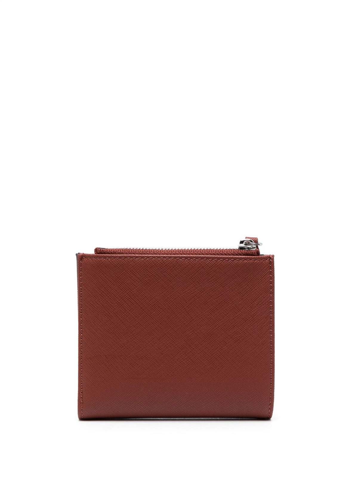 Two-Toned Leather Wallet With Wraparound Zip by Giorgio Armani Men...