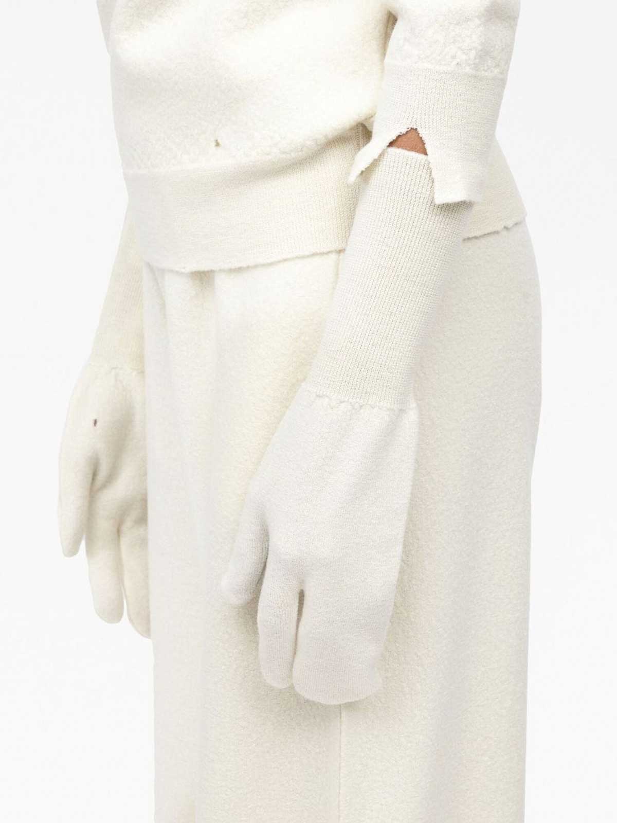 MM6 Maison Margiela Gloves - White - Women | S52TS0037S18284101