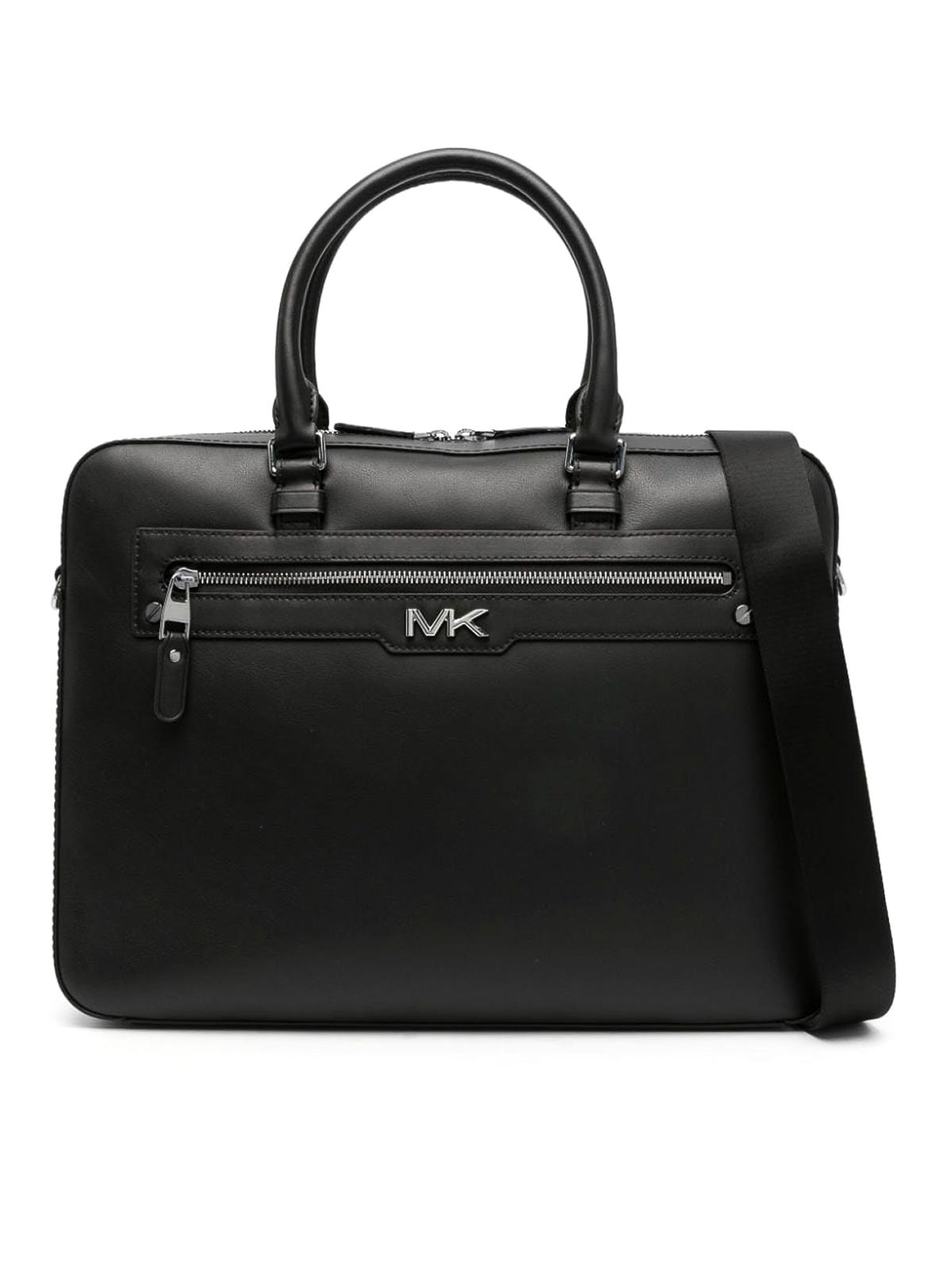 Michael Kors Large Front Zip Briefcase In Black