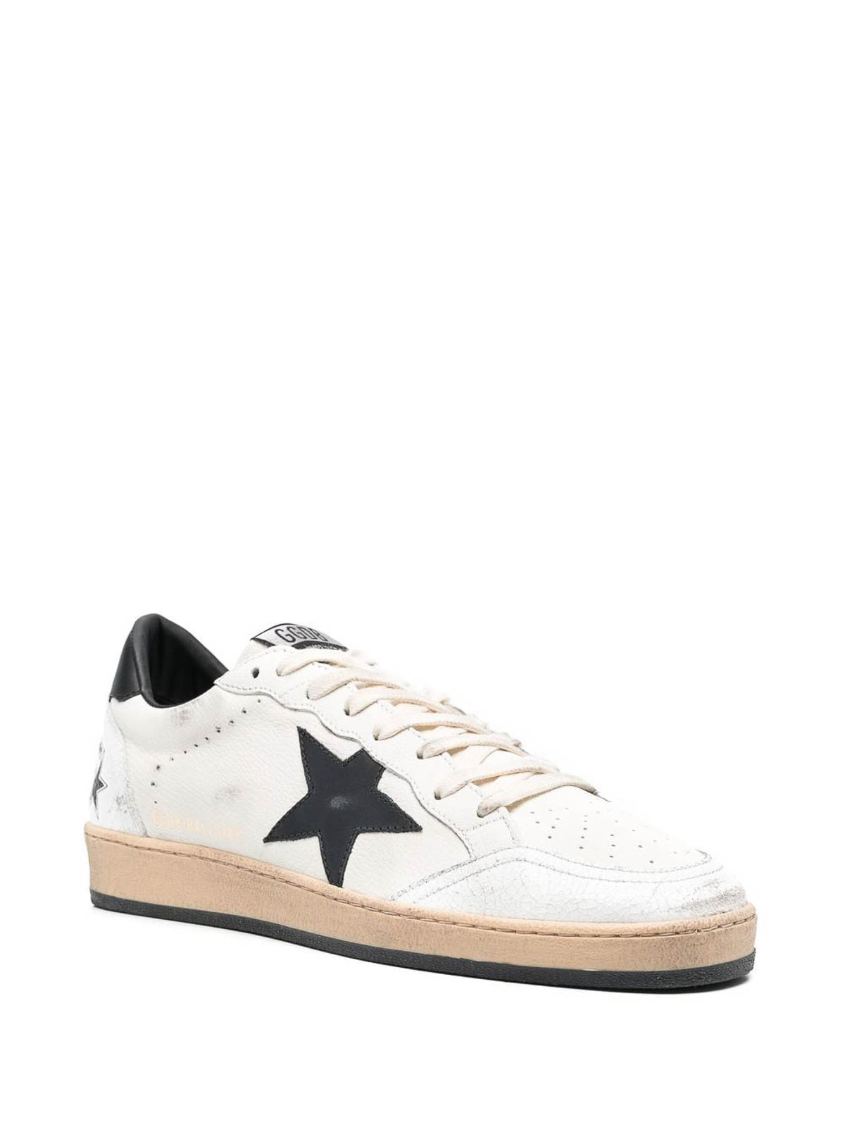 Shop Golden Goose Ball Star Nappa Sneakers In White